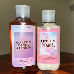 Bath & Body Works Cotton Candy Clouds Body Lotion & Body Wash